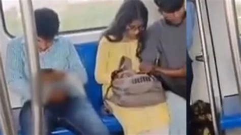 Man Caught Doing Vulgar Act On Delhi Metro Couple Kiss To Bikini Girl Delhi Metro Viral Videos