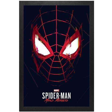 Spider Man Miles Morales Spidey Eyes Framed Art Print