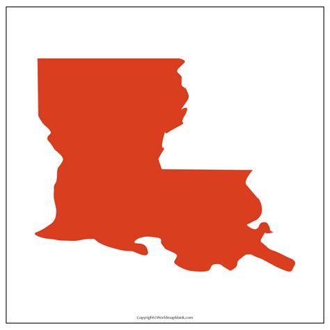 Printable Blank Map Of Louisiana Outline Transparent Map