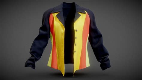 Red Yellow Green Rasta Stylish Jacket Buy Royalty Free 3d Model By