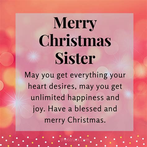 21 Christmas Messages For Sister