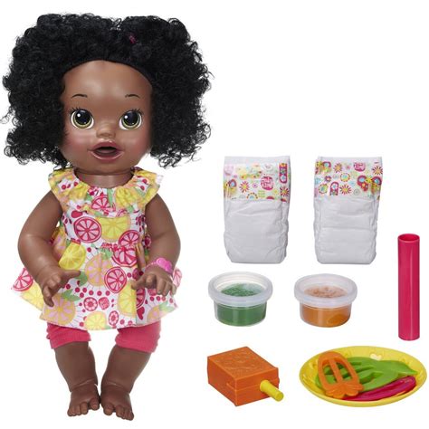 Baby Alive Super Snacks Snackin Sara Doll Black Hair