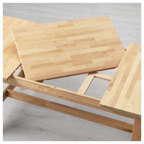 The extra leaf can be stored within easy reach under the table top when not in use. NORDEN Extendable table - birch 61/82 5/8x35 3/8 " in 2020 ...