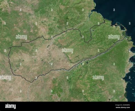 Mtwara Region Of Tanzania High Resolution Satellite Map Stock Photo