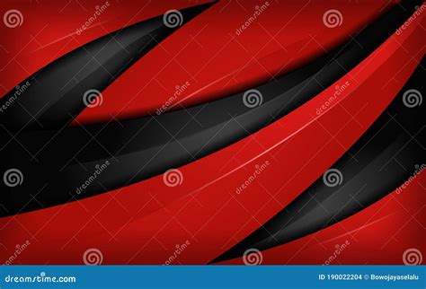 Abstract Dynamic Red And Black Combination Background Design Stock