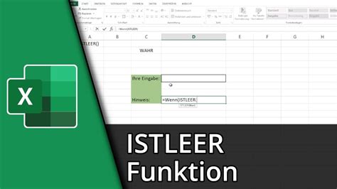 Excel IstLeer Funktion ISTLEER Tutorial YouTube