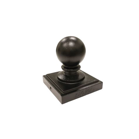 6 X 6 Black Aluminum Ornamental Ball Post Cap Nuvo Iron