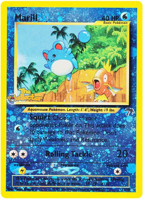 Submitted 3 years ago by roachhhh. Marill - Southern Islands #11 Pokemon Card