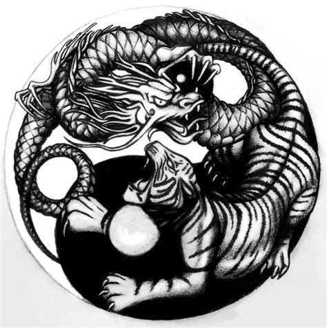 Check spelling or type a new query. "Yin Yang" #Tigre y Dragón Dibujo para tatoo Lápiz de ...