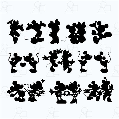 Mickey Minnie Mouse Silhouette Svg