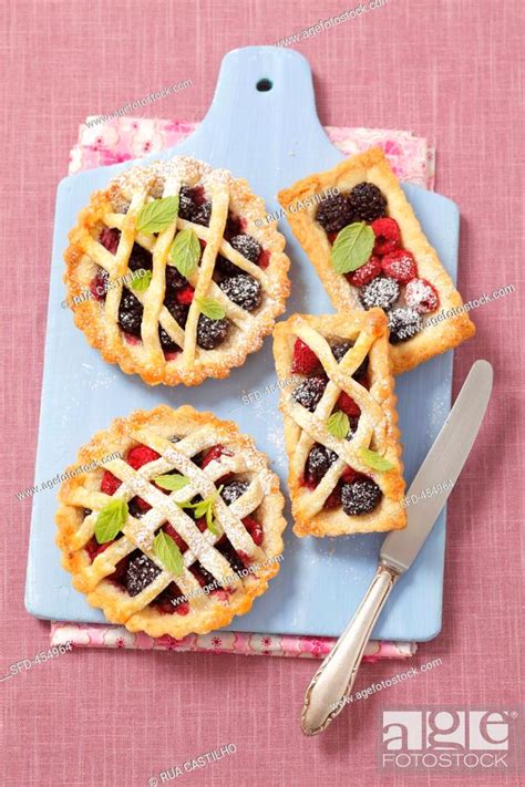 Assorted Berry Tarts Stock Photo Picture And Rights Managed Image