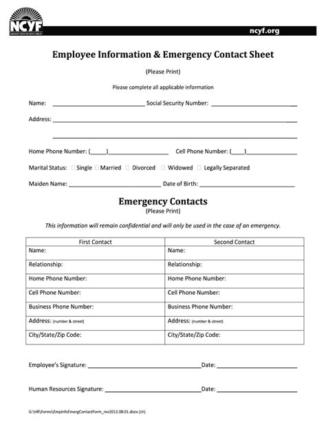 Emergency Contact Canada 2012 2024 Form Fill Out And Sign Printable