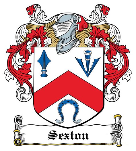 sexton coat of arms irish digital art by heraldry
