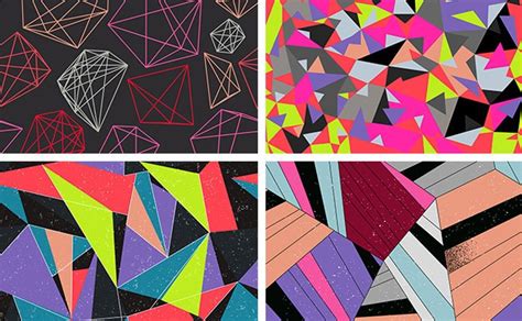 Vector Geometric Patterns For Design Low Poly Triangle