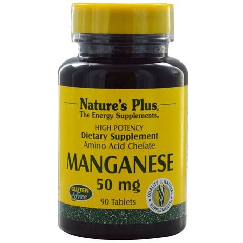 Natures Plus Manganese 50 Mg 90 Tablets
