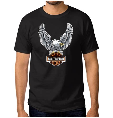 Harley Davidson Eagle Motorcycle Tshirt Motorcycle Tshirt Etsy