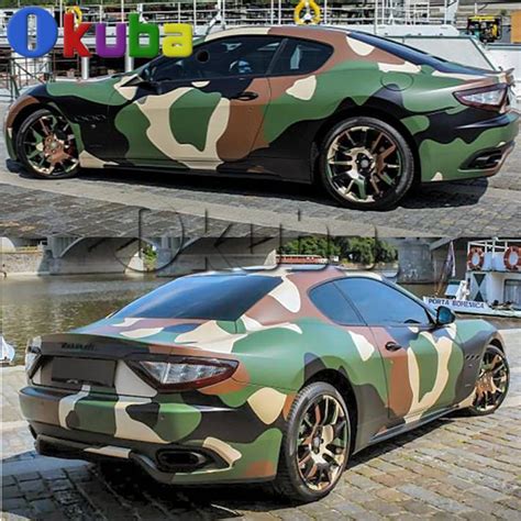Jumbo Green Jugle Camouflage Vinyl Wrap Car Styling Military Camo
