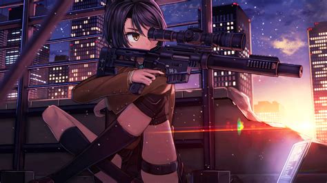 X New Anime Girl Gun Wallpaper Free Anime Wal Vrogue Co