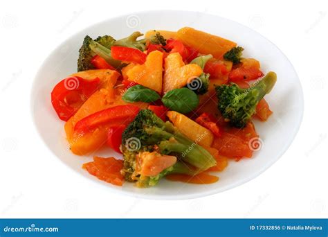 Boiled Vegetables Stock Photo Image Of Vegetarian Plate 17332856