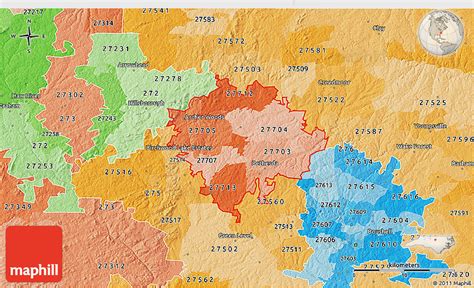 Political Shades 3d Map Of Zip Codes Starting With 277
