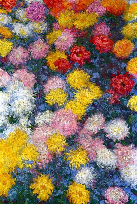 It is one of many works by the artist of his garden at giverny over the last thirty years of his life. Chrysanthemums - Claude Monet - WikiArt.org - encyclopedia ...