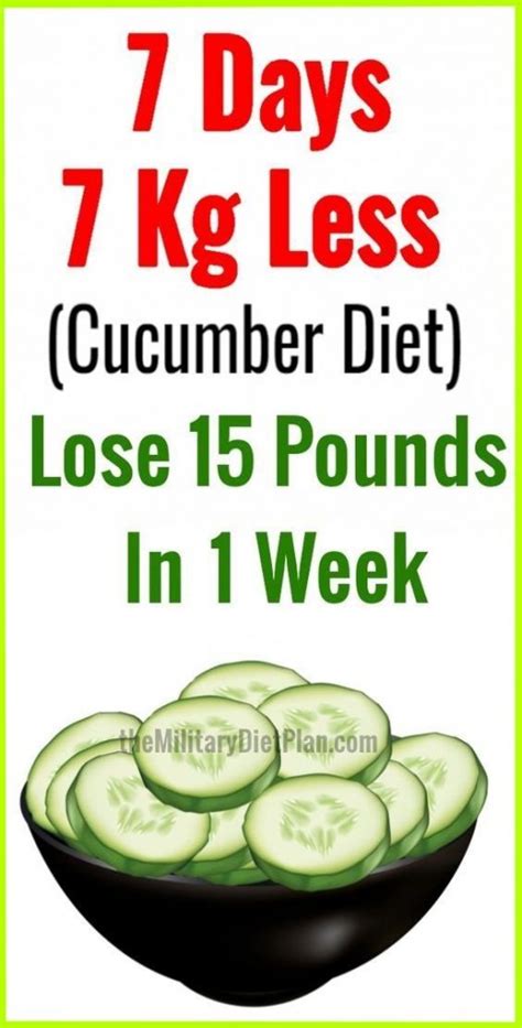 7 Day Cucumber Diet Plan