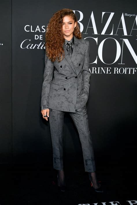 Zendaya Wears Berluti Suit To The 2019 Harpers Bazaar Icons Party