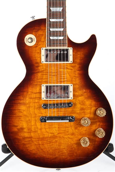 2015 Gibson Les Paul Standard Tobacco Burst Flame Top Guitar Chimp