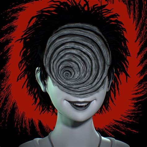 A Digital Painting Of A Womans Face With Hair In The Shape Of A Spiral