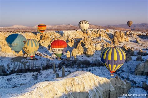 Cappadocia Turkey Hot Air Balloon Ride At Sunrise Hot