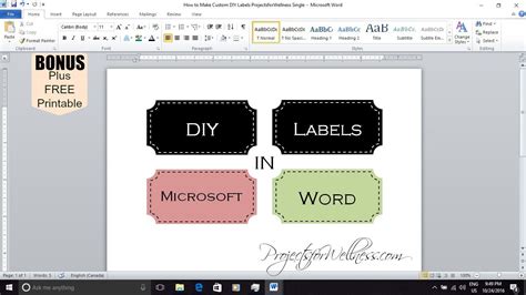 Microsoft word's labels feature automatically creates customized labels that suit your needs. DIY Custom Labels in Microsoft Word - Plus FREE PRINTABLE ...