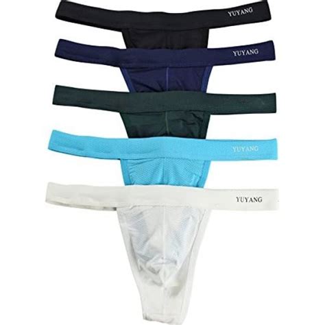 Ikingsky Mens Sport Thong Sexy T Back Men Stretch Underwear Pack Of 5