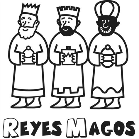 Tres Reyes Magos para colorear ~ Dibujos Cristianos Para Colorear