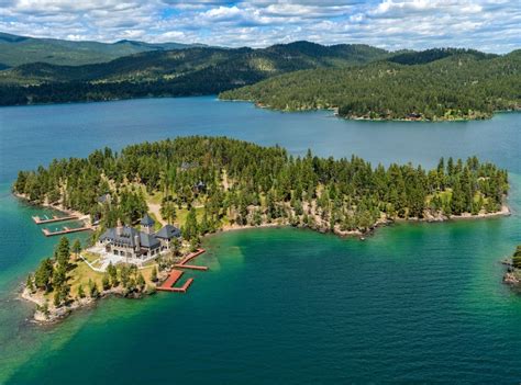 Table rock lake cabins for sale. Amazing Mansion Island Estate in Flathead Lake, Montana ...