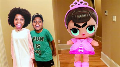 Giant Lol Doll Vs Shiloh And Shasha Onyx Kids Youtube