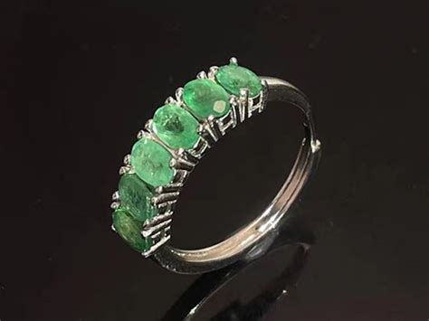 실버925 「에메랄드 반지」도매 가 판매는 ahk파워스톤