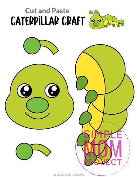 Free Printable Caterpillar Craft Template Simple Mom Project