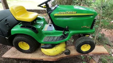 Mowing Lawn With John Deere LTR180 Tractor YouTube