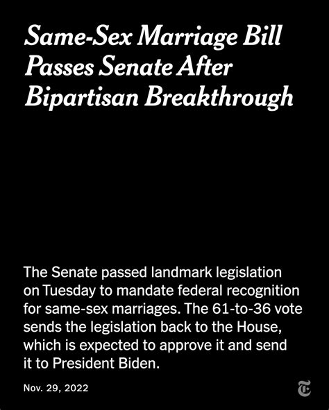 The New York Times On Twitter Breaking News The Senate Passed
