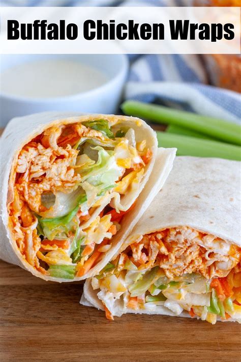 All subs or wraps are served on fresh white or whole wheat bread. These easy buffalo chicken wraps make a delicious lunch of ...