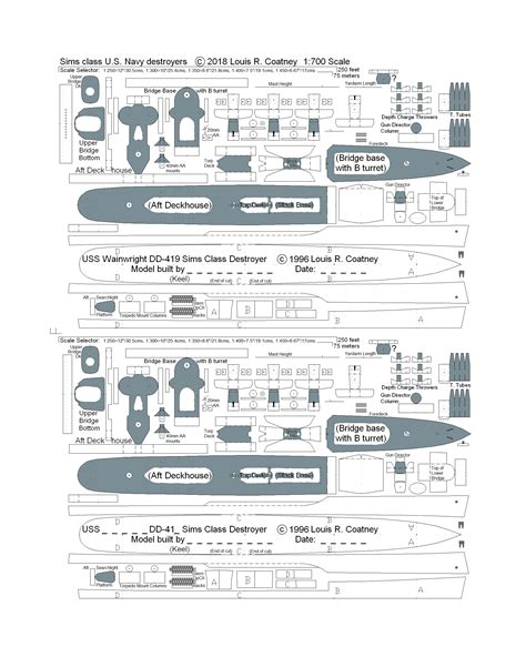 Free Cardstock Paper Model World War 2ii Warships