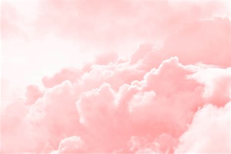 Pastel Pink Clouds Self Adhesive Wallpaper Pink Sky Peel And Etsy