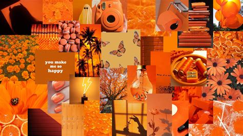 Orange Aesthetic Wallpaper Laptop Hd Abstract Painting Wallpaper