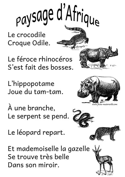 poesie animaux