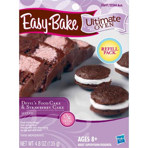 Easy Bake Ultimate Oven Devils Food Cake And Strawberry Cake Mix