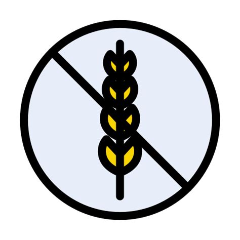 No Wheat Free Signaling Icons