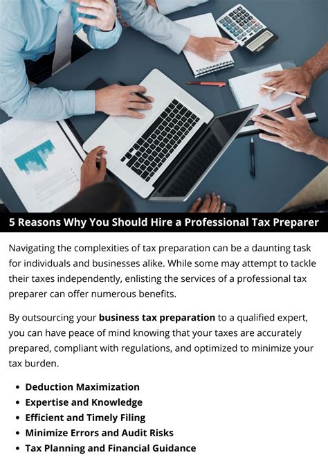 ppt 5 reasons why you should hire a professional tax preparer powerpoint presentation id
