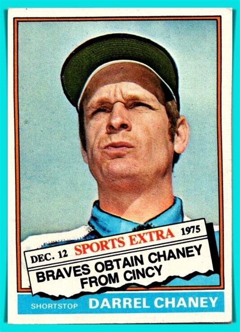 Topps Baseball T Darrel Chaney Traded Braves Ebay