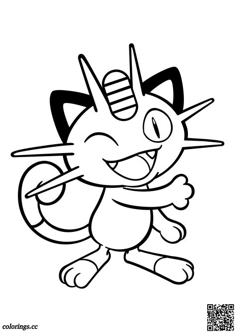 052 Meowth Coloring Pages Pokemon Coloring Pages Coloringscc