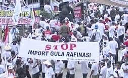 Tolak Impor Gula Rafinasi Ribuan Petani Gula Serbu Jakarta Kabari News